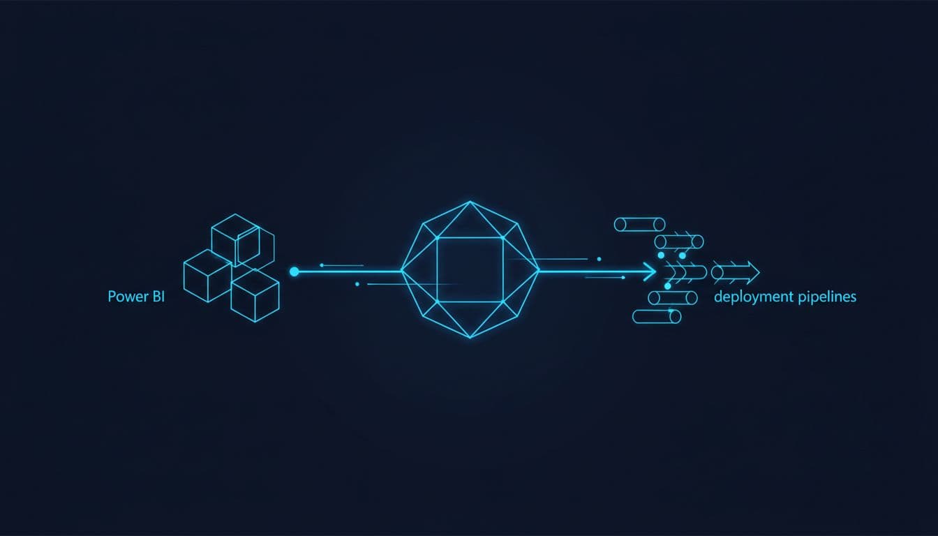 Luminous blue lines connect abstract data nodes against a dark professional background.