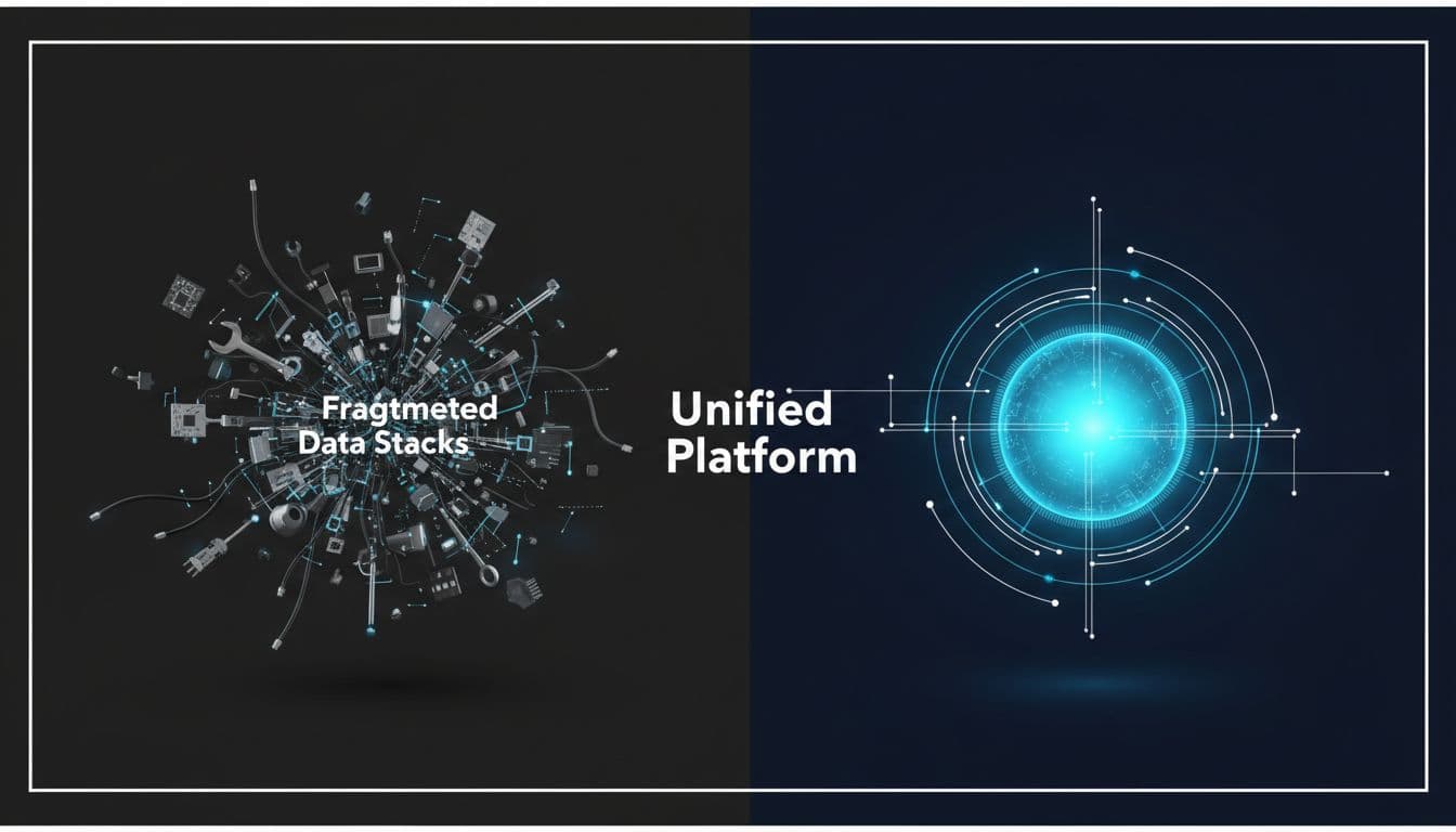 Fragmented data stack vs Microsoft Fabric unified platform