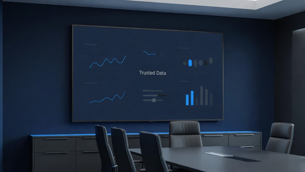 Large data dashboard with trusted data
